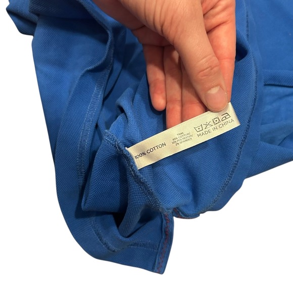 Tuckeruck Polo Shirt Dress Mini‎ Short Sleeve Blue Cotton Pique - Picture 7 of 8